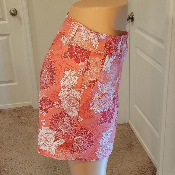 BRAND NEW ISAAC MIZRAHI PEONY FLORAL MIDI SHORT - Picture 5 of 14
